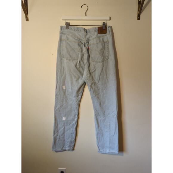 RTR Sz 30 10 Levi’s 501 ‘81 Light Blue Wash High Rise Straight Leg Denim Jeans - Picture 5 of 9